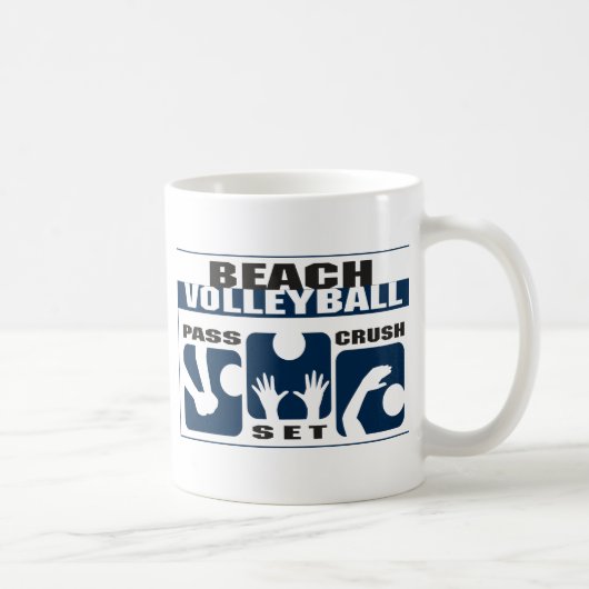 Mug Cadeau drôle de volleyball de plage (Droite)