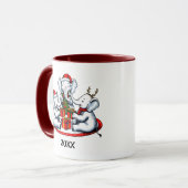 Mug Cadeau drôle d'échange d'éléphant blanc (Devant gauche)