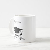 Mug Cadeau drôle d'obtention du diplôme - le chat (Devant gauche)