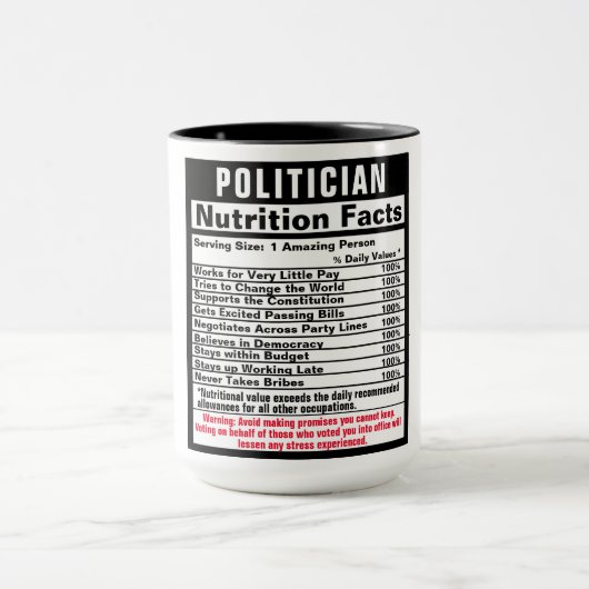 Mug cadeau drôle politicien (Centre)