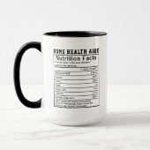 Mug Cadeau drôle pour aide à domicile avec faits nutri (Gauche)