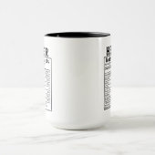 Mug Cadeau drôle pour assistant(e) avec faits nutritio (Centre)