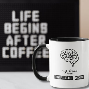 Mug Cadeau drôle pour collègue avec cerveau en mode av