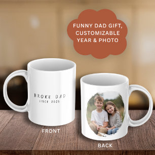 Mug Cadeau drôle pour la fête des pères Papa fauché de