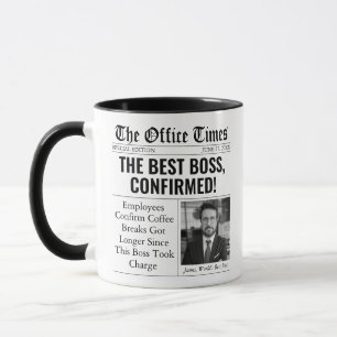 Mug Cadeau drôle pour le meilleur patron Titre de jour