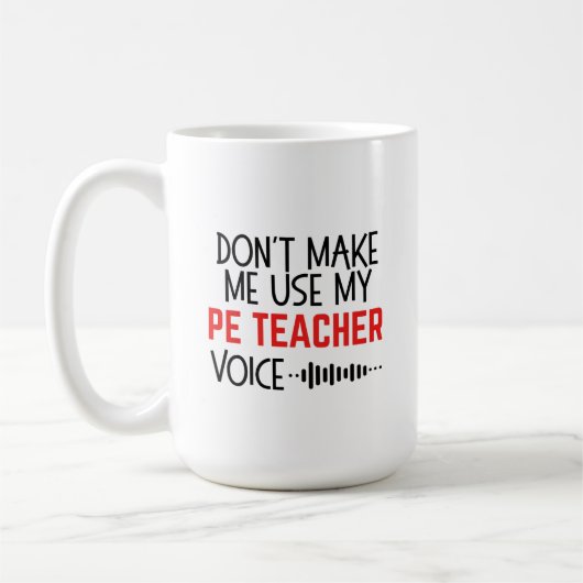 Mug Cadeau drôle pour professeur d'éducation physique (Gauche)