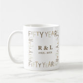 Mug Cadeau du 50e anniversaire du Mariage d'or (Gauche)