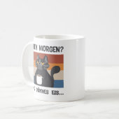 Mug Cadeau du matin pour un chat amoureux du café (Devant gauche)