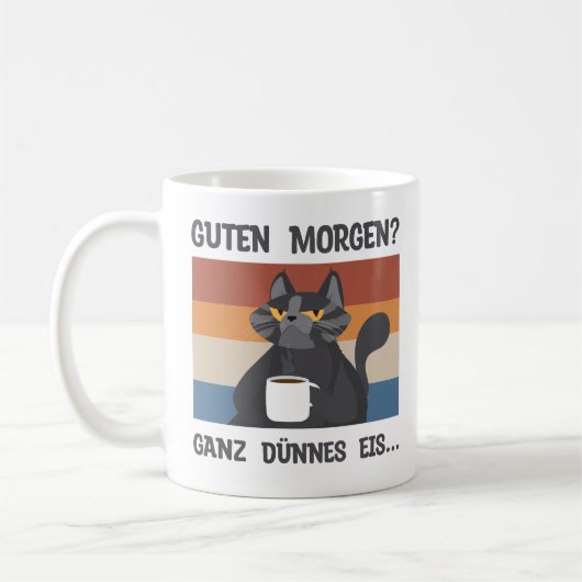 Mug Cadeau du matin pour un chat amoureux du café (Gauche)