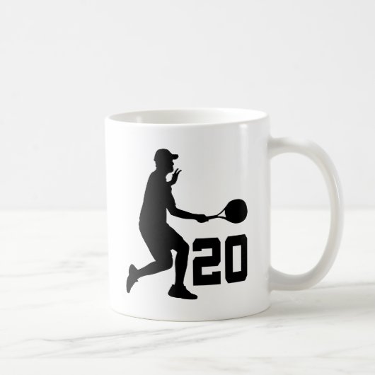Mug Cadeau du numéro 20 de joueur de tennis (Droite)