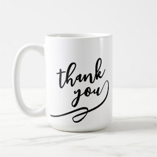 Mug Cadeau Écriture Élégante Merci