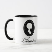 Mug Cadeau élégant de bibliothécaire de silhouette (Gauche)