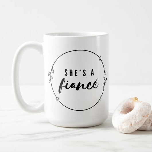Mug Cadeau élégant de fiançailles pour future mariée (Avec donut)