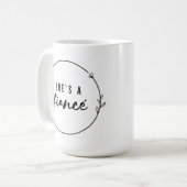 Mug Cadeau élégant de fiançailles pour future mariée (Devant gauche)