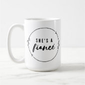 Mug Cadeau élégant de fiançailles pour future mariée (Gauche)