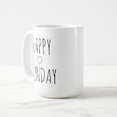 Mug Cadeau élégant et charmant 'Joyeux dimanche' (Devant gauche)