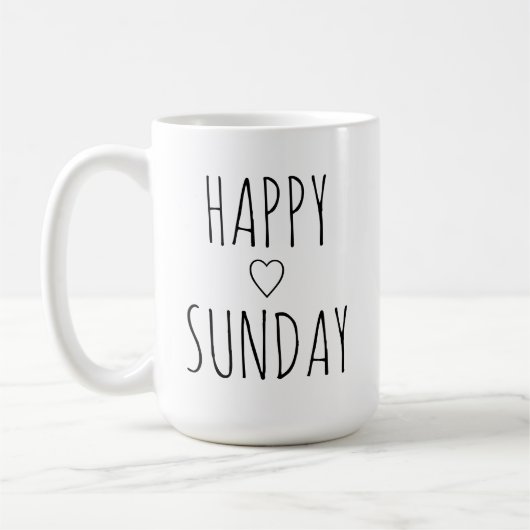 Mug Cadeau élégant et charmant 'Joyeux dimanche' (Gauche)