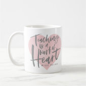 Mug Cadeau enseignant aquarelle coeur (Gauche)