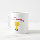Mug Cadeau enseignant personnalisé, Meilleur enseignan (Devant gauche)