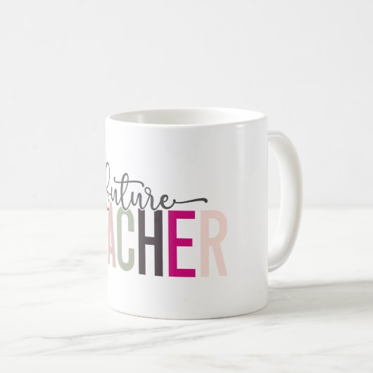 Mug Cadeau enseignant rose (Devant droit)