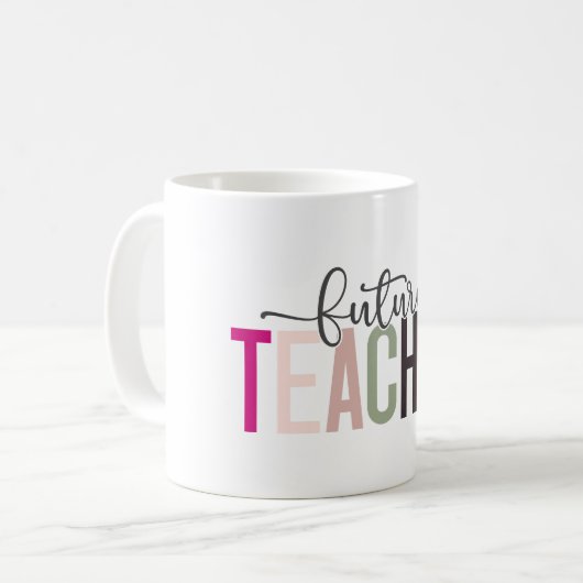 Mug Cadeau enseignant rose (Devant gauche)