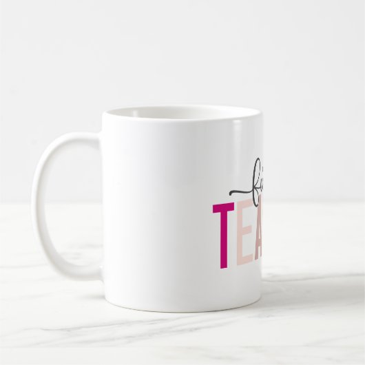 Mug Cadeau enseignant rose (Gauche)
