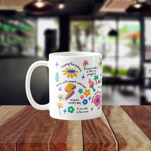 Mug Cadeau enseignant super avec floral inspirant