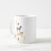 Mug Cadeau équestre mignon d'arbre de Noël de cheval (Devant gauche)