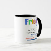 Mug Cadeau fait sur commande drôle de meilleur ami (Devant droit)
