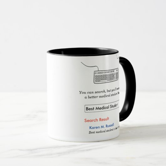 Mug Cadeau fait sur commande pour le meilleur étudiant (Devant droit)