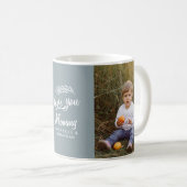 Mug cadeau familial photo petit-enfant typographie sim (Devant droit)