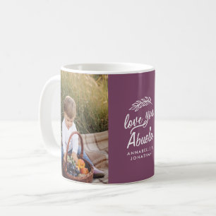Mug cadeau familial photo petit-enfant typographie sim