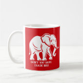 Mug Cadeau farfelu d'éléphant blanc (Gauche)