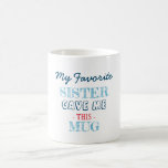 Mug Cadeau favori de Navy Simple de soeur<br><div class="desc">Cadeau favori de Navy Simple de soeur</div>