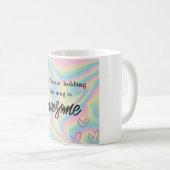Mug Cadeau féminin coloré personnalisé (Devant droit)