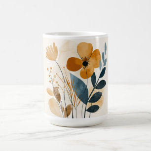 Mug Cadeau Féminin Fleur de Boho Aquarelle