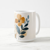 Mug Cadeau Féminin Fleur de Boho Aquarelle (Devant droit)