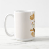 Mug Cadeau Féminin Fleur de Boho Aquarelle (Gauche)