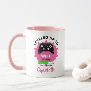 Mug Cadeau Femme nouvellement mariée Levelup Gamer Fun