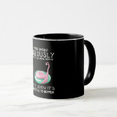 Mug Cadeau Flamant rose| Les gens doivent sérieusement (Devant droit)