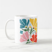 Mug Cadeau floral Abstrait moderne, affirmation positi (Gauche)