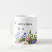 Mug Cadeau Floral Personnalisable Pour Meilleure Grand (Devant gauche)