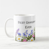 Mug Cadeau Floral Personnalisable Pour Meilleure Grand (Gauche)