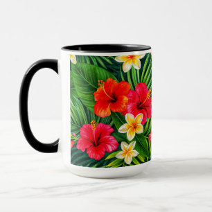 Mug Cadeau floral tropical - Hibiscus coloré