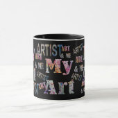 Mug Cadeau frais Artsy artistique d'amusement d'art (Centre)