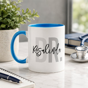 Mug Cadeau Gif tendance de docteur PhD Nom personnalis