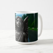 Mug Cadeau gothique de l'ange foncé (Devant droit)