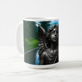 Mug Cadeau gothique de l'ange foncé (Devant gauche)