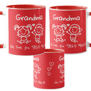 Mug Cadeau graphique amusant de Noël pour grand-mère
