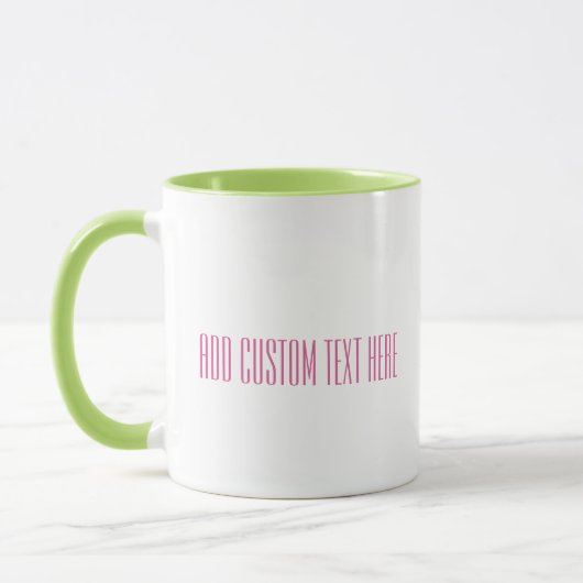 Mug Cadeau grec fait sur commande rose et vert de (Gauche)